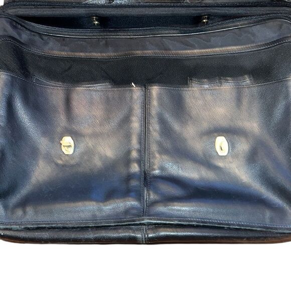 Coach Vintage Unisex Black Leather Briefcase Bag #0532 - Picture 7 of 16